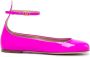 Valentino Garavani Tan-Go patent-leather ballerina shoes Pink - Thumbnail 1