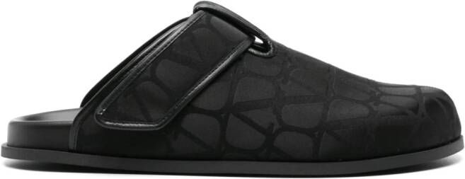 Valentino Garavani Toile Iconographe-jacquard slippers Black