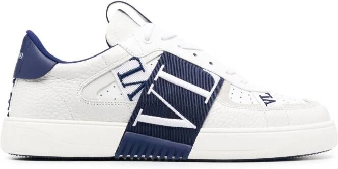 Valentino Garavani VL7N logo-strap leather sneakers White