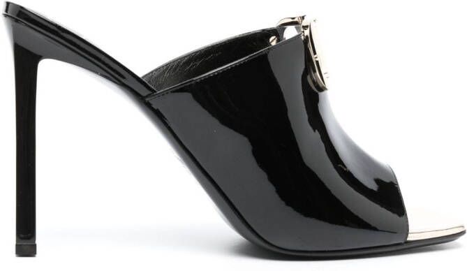 Valentino Garavani 100mm VLogo sandals Black