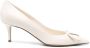 Valentino Garavani VLogo 75mm leather pumps White - Thumbnail 1