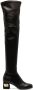 Valentino Garavani VLogo heel thigh-high boots Black - Thumbnail 1