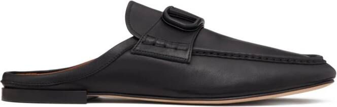 Valentino Garavani VLogo leather slippers Black