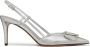 Valentino Garavani VLogo Signature 80mm slingback pumps Silver - Thumbnail 1