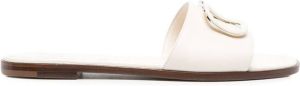 Valentino Garavani VLOGO Signature plaque sandals White