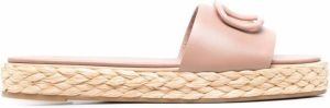Valentino Garavani VLogo Signature slide sandals Pink