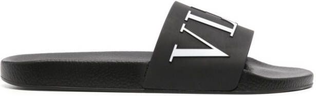 Valentino Garavani VLTN logo-embossed slides Black