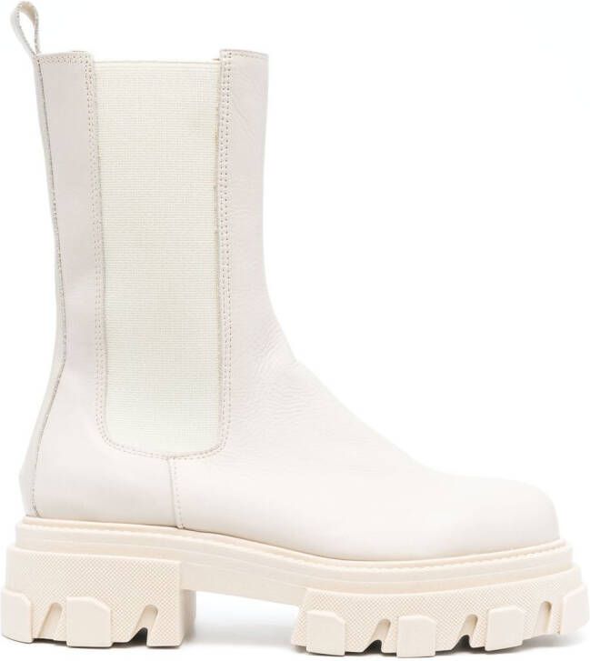 VAMSKO Molly chunky leather boots Neutrals