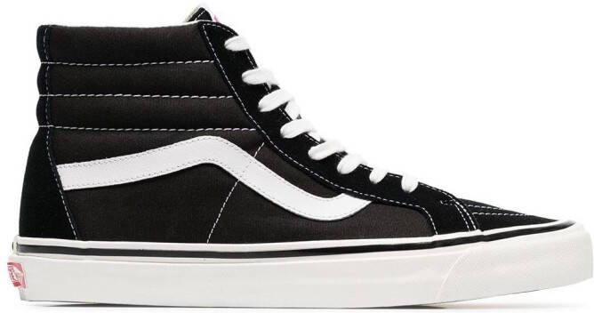 Vans black and white SK8-Hi 38 DX suede leather and canvas sneakers