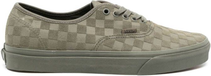 Vans check-pattern leather sneakers Green