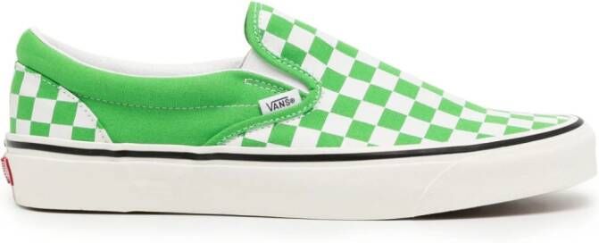 Vans Classic Slip-On 98 DX checked sneakers Green