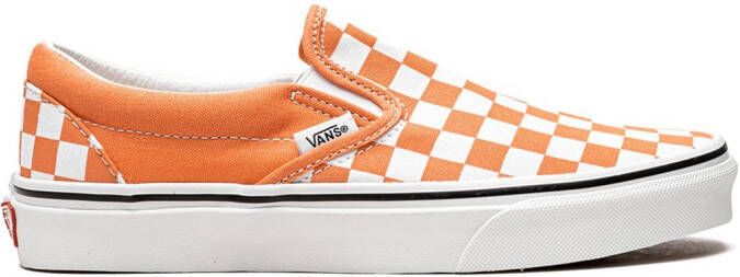 Vans Classic slip-on Checkerboard "Cadmium Orange" sneakers