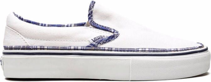 Vans Classic Slip-On LX sneakers "Plaid Trim" White