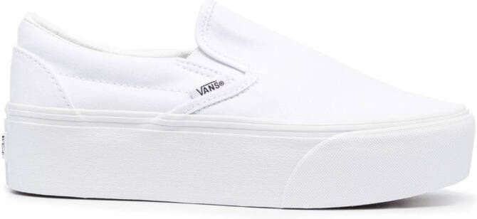 Vans classic slip-on platform sneakers White