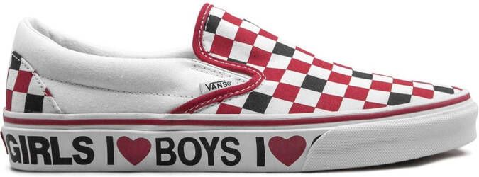 Vans classic slip-on "I Heart" sneakers Red