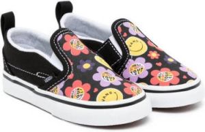Vans flower-print slip-on sneakers Black