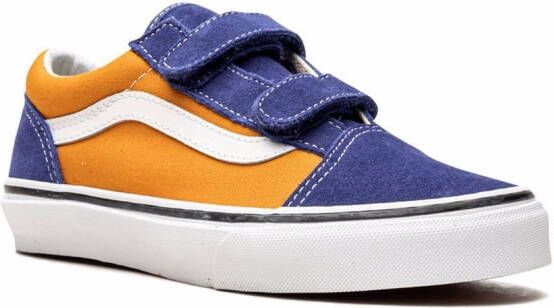 Vans Kids Old Skool touch-strap sneakers Orange