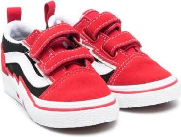 Vans Kids Old Skool touch-strap sneakers Red