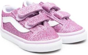 Vans Kids Old Skool V glitter low-top sneakers Pink