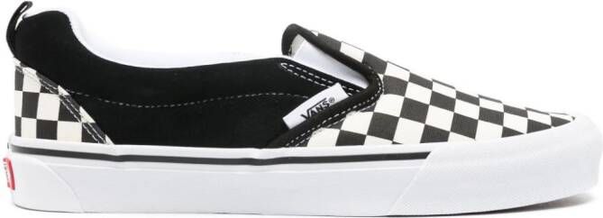 Vans Knu Slip checkboard-pattern sneakers Black