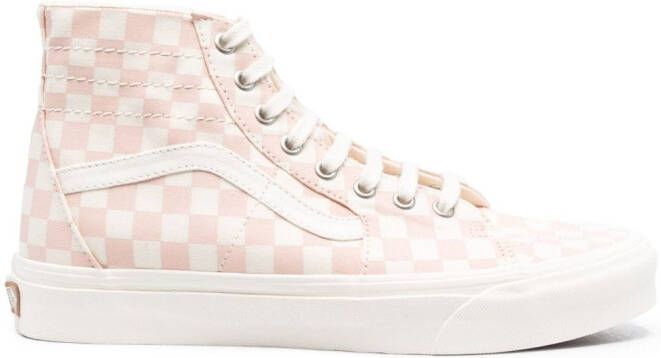 Vans Sk8-Hi checkerboard-print sneakers Pink