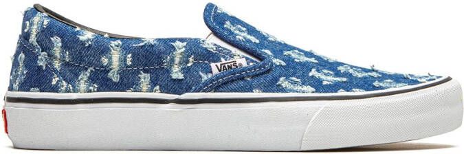 Vans x Supreme Slip-On Pro "Blue Hole Punch Denim" sneakers