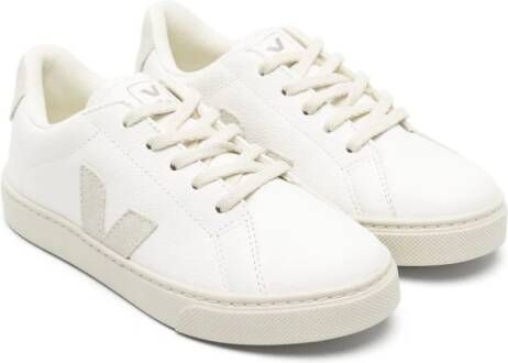 VEJA Kids Esplar lace-up leather sneakers White