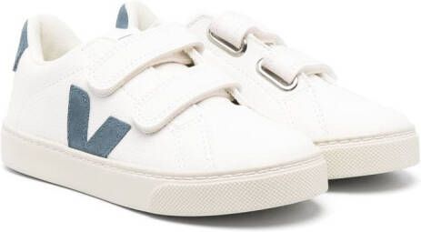 VEJA Kids Esplar leather touch-strap sneakers White