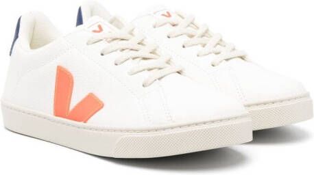 VEJA Kids Esplar two-tone leather sneakers White