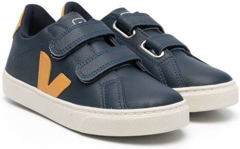 VEJA Kids low-top touch-strap sneakers Blue