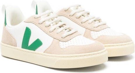 VEJA Kids suede-panels lace-up sneakers White