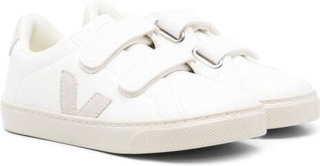 VEJA Kids touch-strap calf-leather shoes White