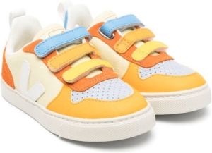 VEJA Kids V-10 Chromefree touch-strap sneakers Orange