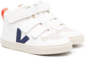 VEJA Kids V-10 Mid touch-strap sneakers White