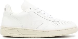 VEJA leather lace-up sneakers White