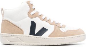 VEJA leather panelled high-top sneakers White