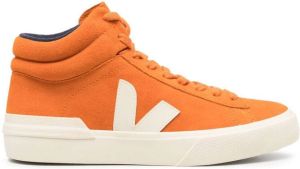 VEJA Minatour suede high-top sneakers Orange