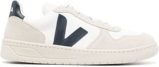 VEJA V-10 panelled lace-up sneakers White