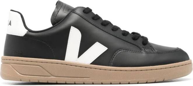 VEJA V-12 leather sneakers Black