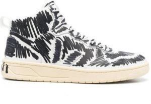 VEJA x Marni V-15 Scribble print high-top sneakers White