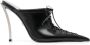 Versace 110mm lace-up leather mules Black - Thumbnail 1