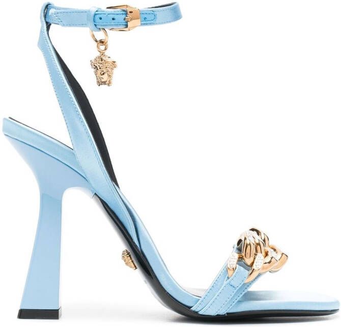 Versace 115mm chain-link sandals Blue
