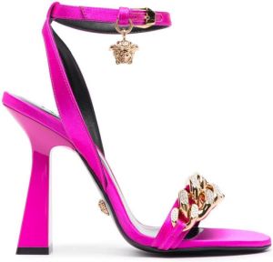 Versace 120mm chain-detail sandals Pink