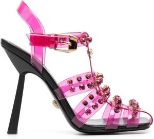 Versace 120mm crystal-embellished sandals Pink