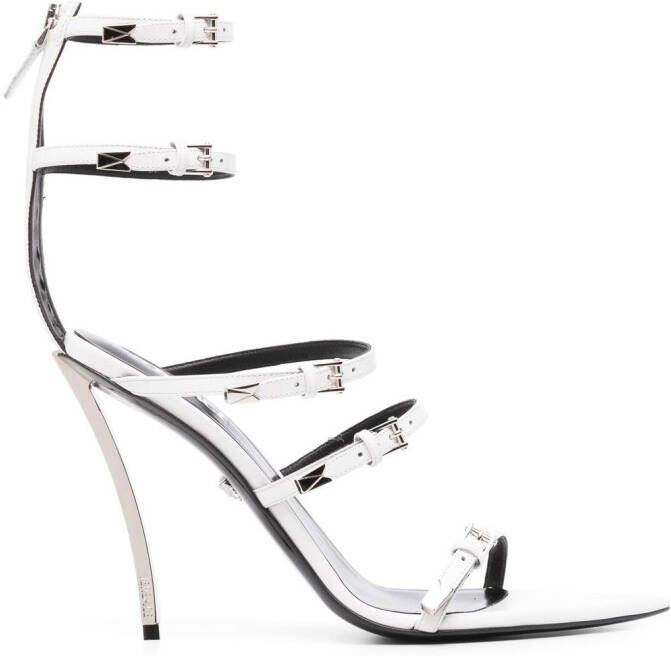 Versace Pin-Point 100mm buckle-strap sandals White