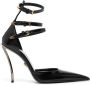 Versace 120mm pointed-toe leather sandals Black - Thumbnail 1