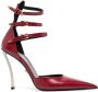 Versace 120mm pointed-toe leather sandals Red - Thumbnail 1