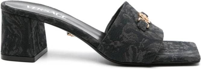 Versace 60mm Barocco-jacquard mules Black