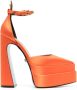 Versace Aevitas 110mm platform pumps Orange - Thumbnail 1