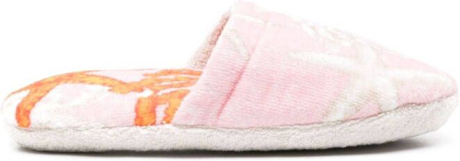 Versace Barocco De La Mer bath slippers Pink
